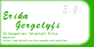 erika gergelyfi business card